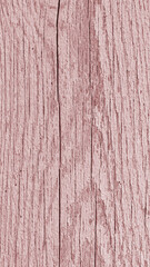 The texture of the old cracked board is painted pink. Antique. Retro. Wallpaper, background.