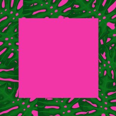 tropical style. frame for the cover. vector print tropics