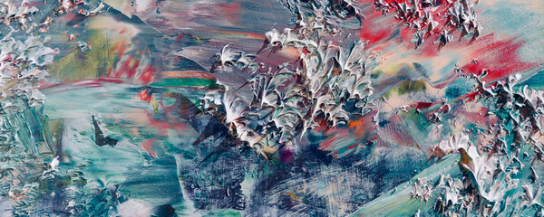 Colorful abstract background wallpaper. Modern motif visual art. Mixtures of oil paint. Trendy hand...