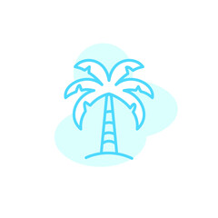 Vector illustration, palm icon design template