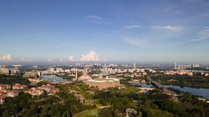 Fototapeta na wymiar Aerial view of Prime Minister Office on Putrajaya City
