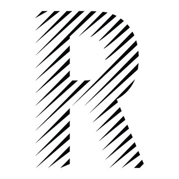 letter R logo vector art. r logo vector line art.