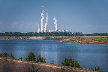 New lake is created in the former open pit mine