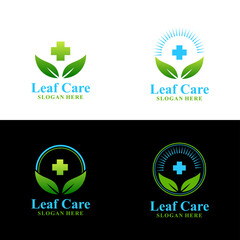 Eco pharmacy, glossy shine logo simple and colorful is perfect for your business symbol