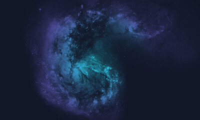 Naklejka na ściany i meble space background with realistic nebula and galaxy
