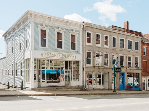 Buildings on Main Street in Ellsworth, Maine