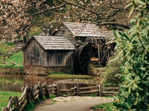 Mabry Mill in early spring, on the Blue Ridge Parkway in Virginia