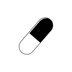 pill capsule medicine icon vector illustration