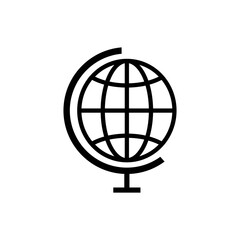 
globe internet icon vector