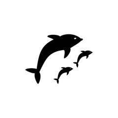 dolphin icon vector and summer icon