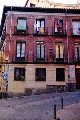 Different old buildings in Madrid. Architecture. July 2021