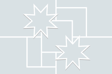 Abstract mood board template for presentation design, collage of seamless pattern. Geometric photo album background. Inspiration backdrop mockup. Moodboard blank. Children theme. Vector.