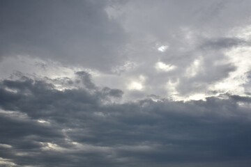Dark clouds in the sky