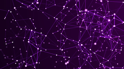 Abstract background of plexus lines. Network of lines. Connections. Technology background. 3d rendering.