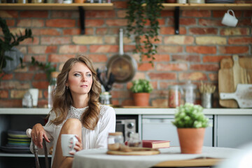 Beautiful woman with blond hair