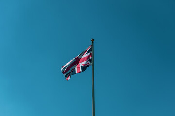 Flag of Great Britain at full mast