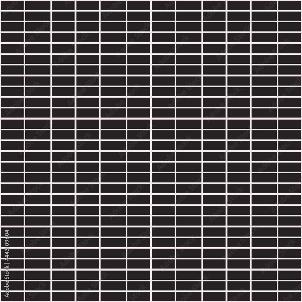 Poster Black blocks mesh. Vector simple grid.