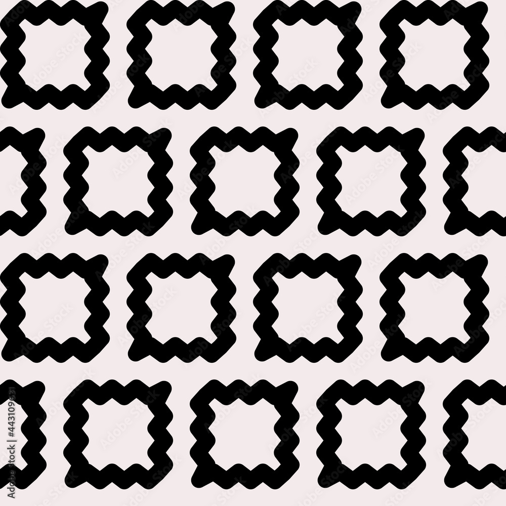 Poster Empty frame and white background. Vector black squared frames.