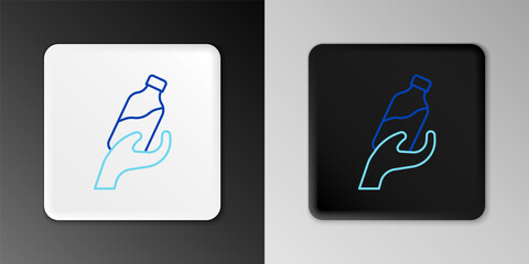 Line Donation water icon isolated on grey background. Colorful outline concept. Vector