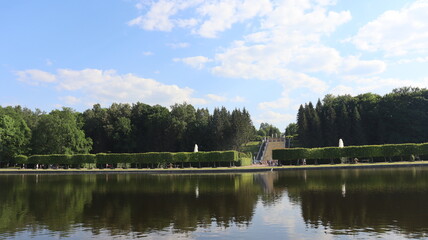 greek statuesand monuments in vintage park