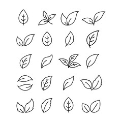 leaf icon or logo isolated sign symbol vector illustration - Collection of high quality black style vector icons