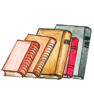recommend clip art: Watercolor clipart Stationery, Books and Paints.Subjects for school. Watercolor illustration collection of many vintage books,stacks of old books with beautiful color cover.