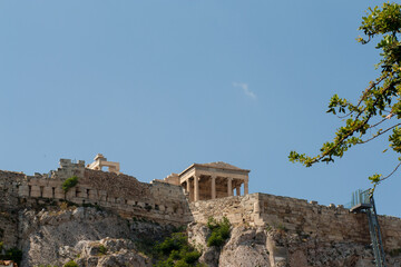 Panorama of Athens with Acropolis hill, Greece. Photo from the Monastiraki square.