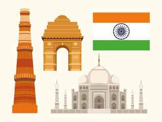 four independence india icons