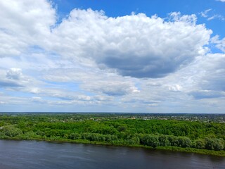 clouds over the lake