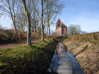 De kerk van Saaksum, Groningen Province, The Netherlands