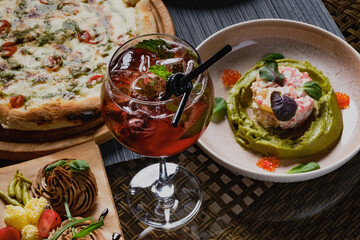lunch and cocktail