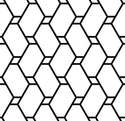 Abstract geometric seamless pattern. Modern stylish texture. Repeating tiles with a grid of rhombus vector background.