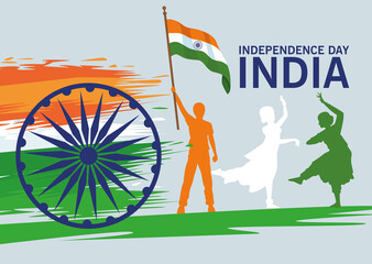 india independence lettering