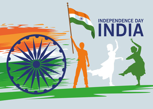 india independence lettering