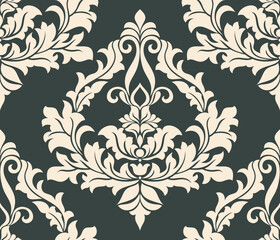 Damask seamless pattern. element. classical luxury old fashioned victorian texture floral, wallpapers, textile, wrapping vector background