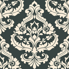 Damask seamless pattern. element. classical luxury old fashioned victorian texture floral, wallpapers, textile, wrapping vector background.