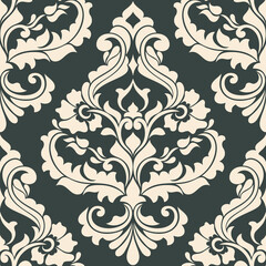 Damask seamless pattern. element. classical luxury old fashioned victorian texture floral, wallpapers, textile, wrapping vector background.