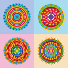 four raksha bandhan mandalas