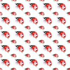 Watercolor Insects,midges, seamless paper, pattern and seamless background. Ideal for printing on fabric and paper or scrapbooking. Hand-painted illustration.Print in a style