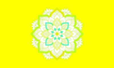 abstract flower illustration.flower mandala coloring book for adult .