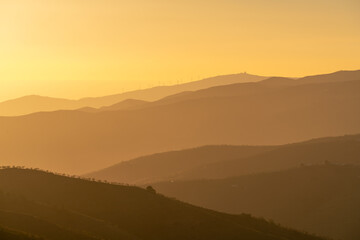 sunset in the mountains in southern Spain