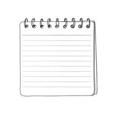 mini notebook hand drawn line art vector illustration