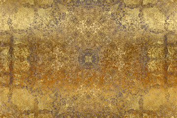 Golden Abstract  decorative paper texture  background  for  artwork  - Illustration