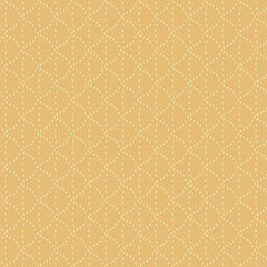 A yellow dotted netting seamless vector pattern