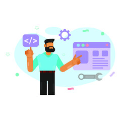 web development icon illustration vector graphic
