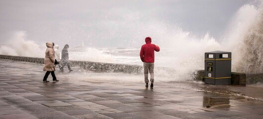 Braving the ferocious sea 