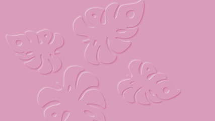 Light pink background with paper leaf.