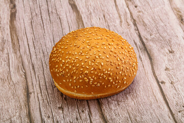 Burger bun with sesame seeds