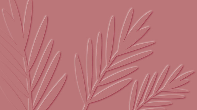 Abstract Pink Leaf Background.