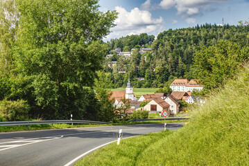 idyllic village in the woodland of upper franconia